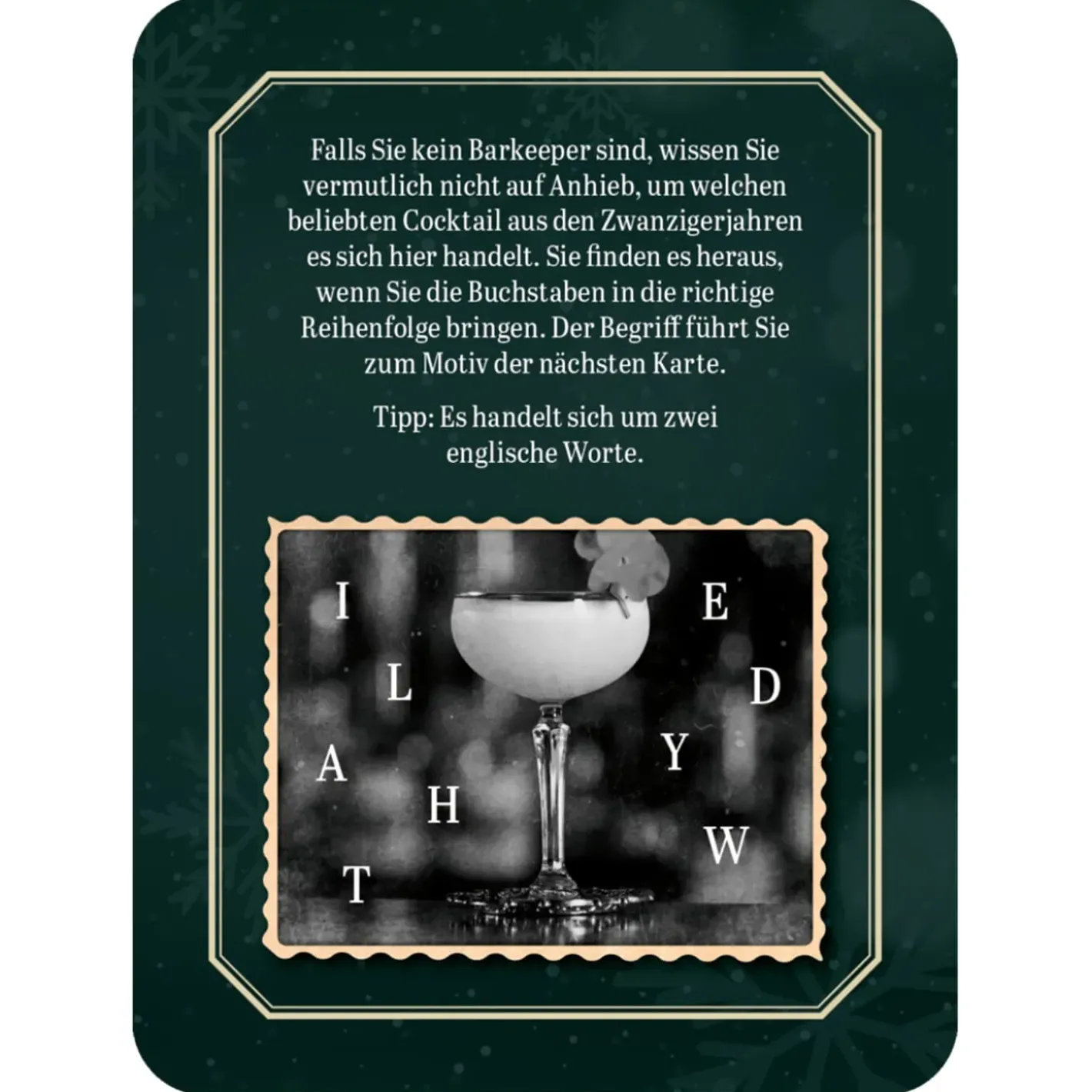 Käthe Wohlfahrt Advent-Escape-Schachtelspiel "Christmas Dinner For One" New