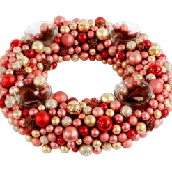 Käthe Wohlfahrt Adventskranz Aus Kugeln, Rot-Gold Hot