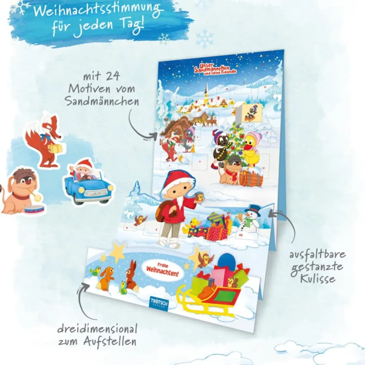 Trötsch Verlag Aufstell-Adventskalender "Sandmann"