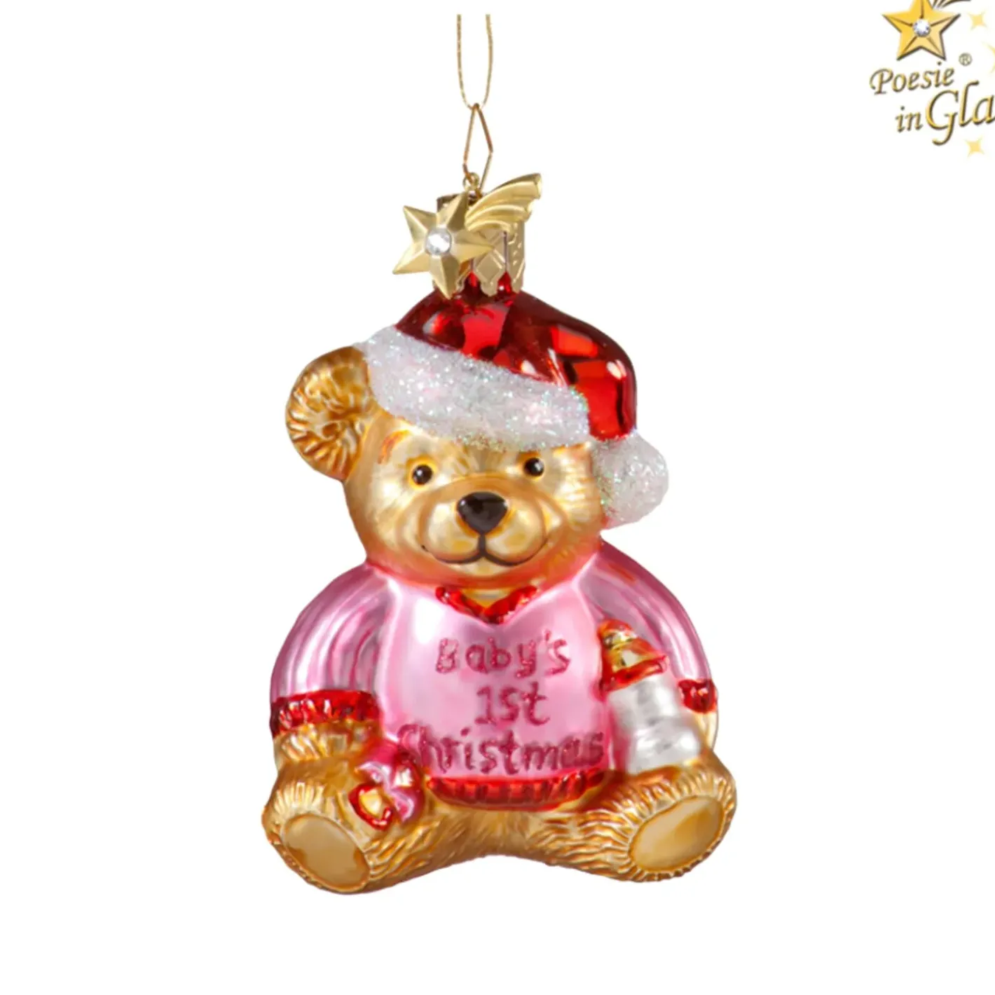 Poesie in Glas Bar "Baby'S 1St Christmas" (Rosa) Discount