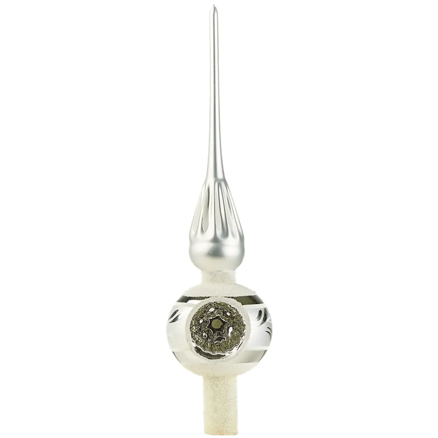 Käthe Wohlfahrt Baumspitze Silber Mit Silbernem Reflex-Stern Best