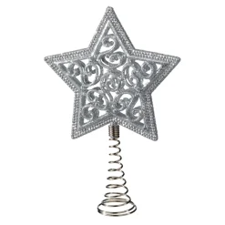Käthe Wohlfahrt Baumspitze Stern Mit Glimmer, Silber Clearance