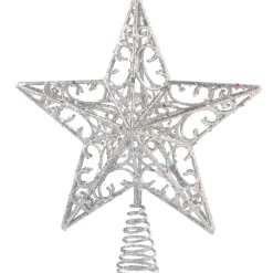 Käthe Wohlfahrt Baumspitze Stern Mit Glimmer, Silber Outlet