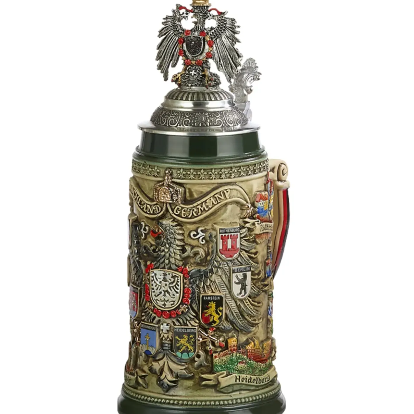 Käthe Wohlfahrt Bierkrug Mit Zinnadler "Stadtwappen", Braun, 0,75L Clearance