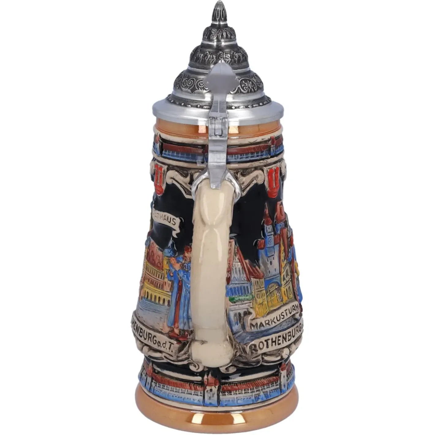 Käthe Wohlfahrt Bierkrug Mit Zinndeckel "Rothenburg Mit Ritter", 0,25 L Outlet