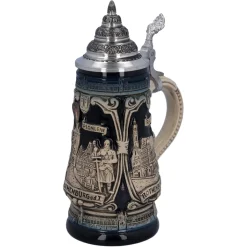 Käthe Wohlfahrt Bierkrug Mit Zinndeckel "Rothenburg Mit Ritter", 0,25L Clearance