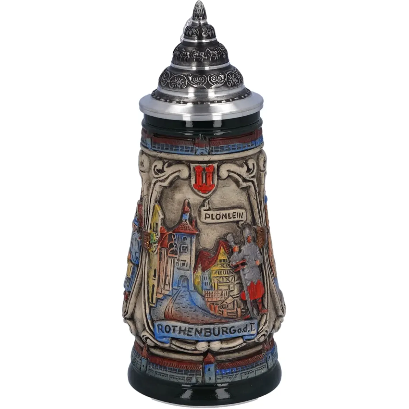 Käthe Wohlfahrt Bierkrug Mit Zinndeckel "Rothenburg Mit Ritter", 0,25L Online