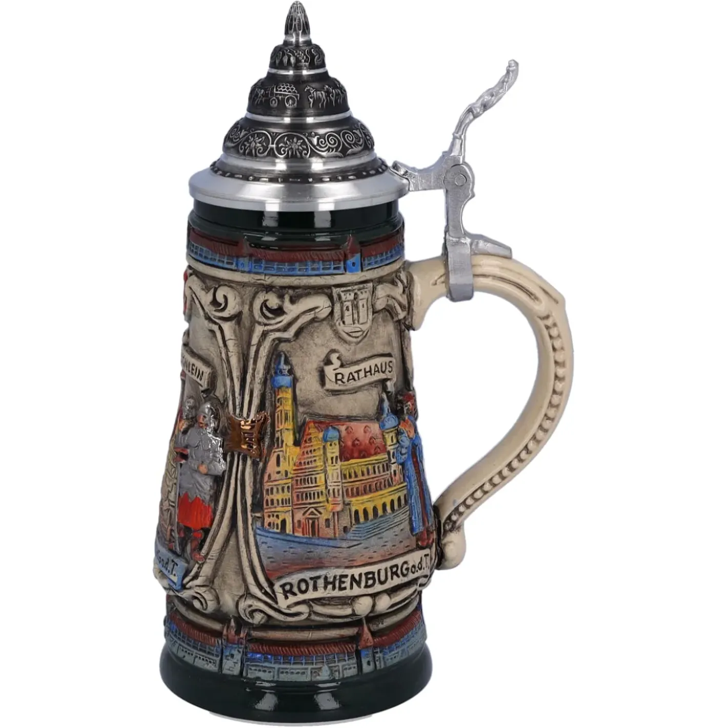 Käthe Wohlfahrt Bierkrug Mit Zinndeckel "Rothenburg Mit Ritter", 0,25L Online