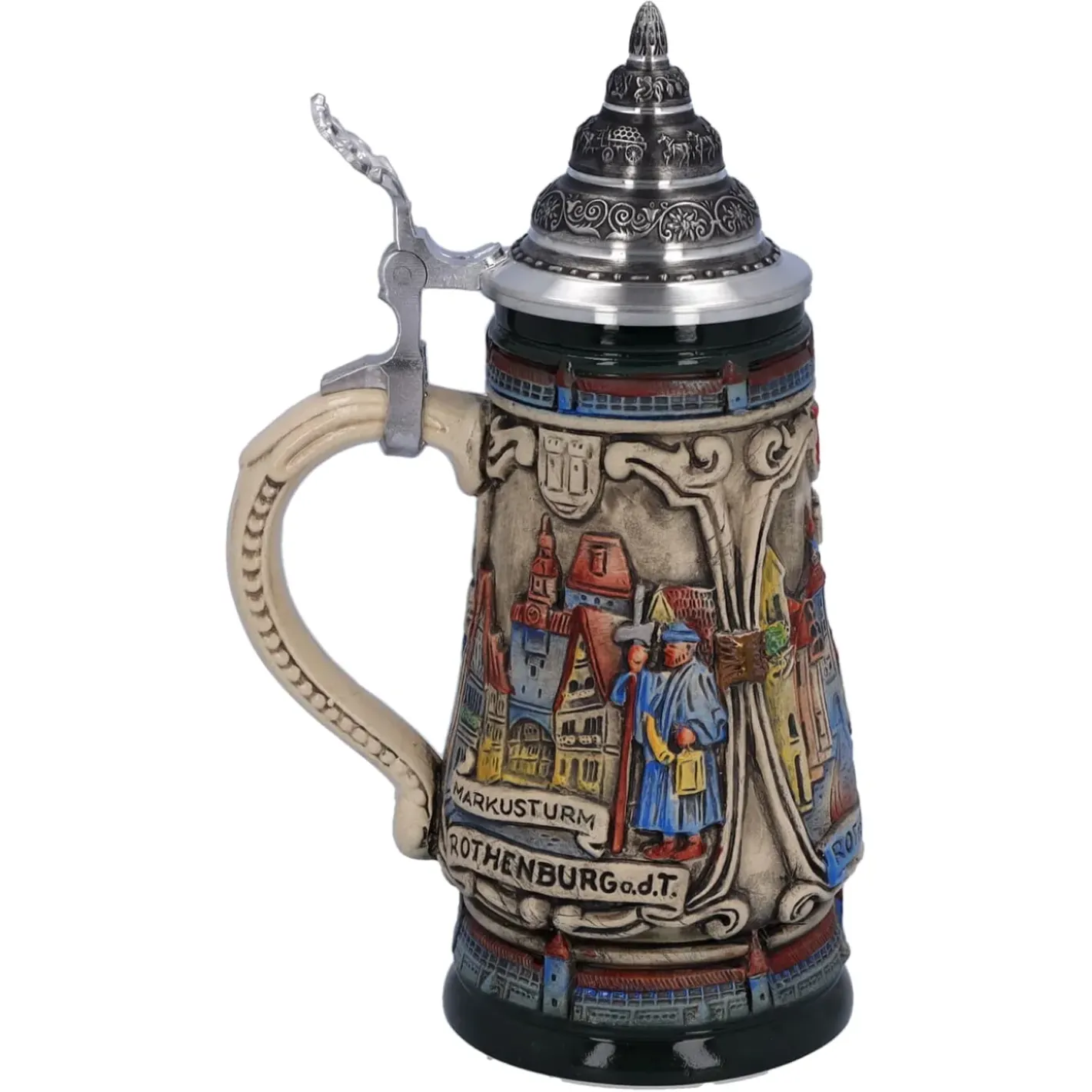 Käthe Wohlfahrt Bierkrug Mit Zinndeckel "Rothenburg Mit Ritter", 0,25L Online