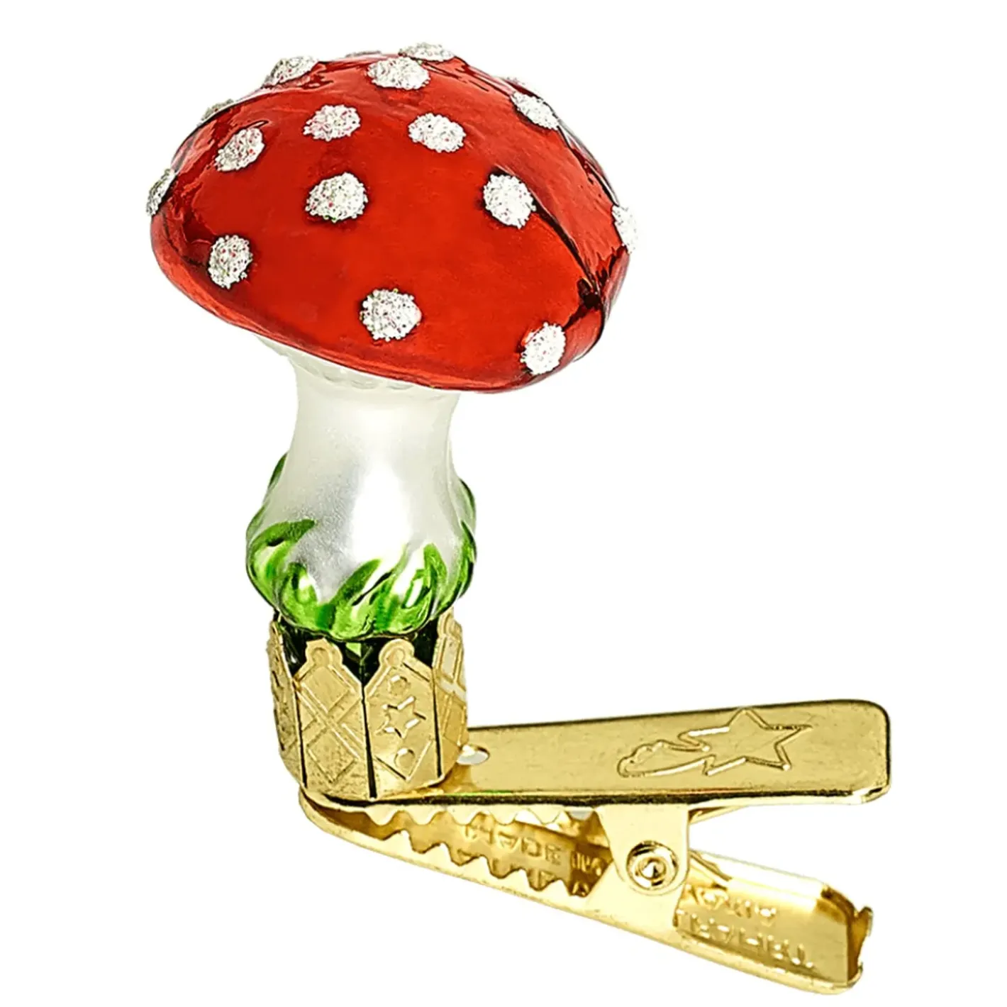 Poesie in Glas Fliegenpilz Mit Clip, Klein (3,5 Cm) Best