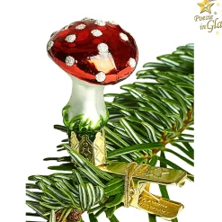 Poesie in Glas Fliegenpilz Mit Clip, Klein (3,5 Cm) Best