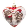 Käthe Wohlfahrt Glasherz Weis Katzenweihnacht