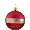 Käthe Wohlfahrt Glaskugel Bordeaux Matt/Lack Mit Glitterband, 6Cm Discount