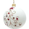 Käthe Wohlfahrt Glaskugel Cremefarben Matt Mit Glitzerbaum, 7 Cm Outlet