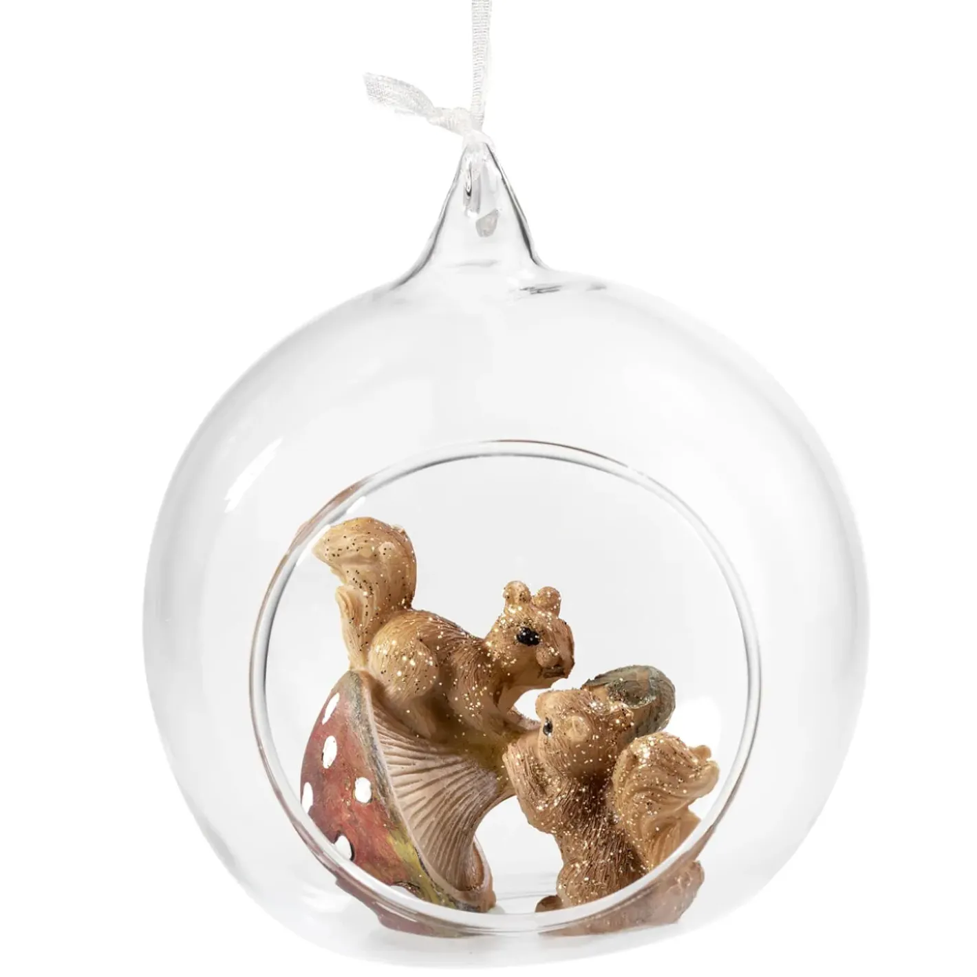 Käthe Wohlfahrt Glaskugel Eichhornchen Mit Pilz Best