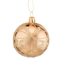Käthe Wohlfahrt Glaskugel Gold Mit Blutennetz, 6 Cm Online