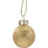 Käthe Wohlfahrt Glaskugel Gold Mit Glitzer, 3Cm New