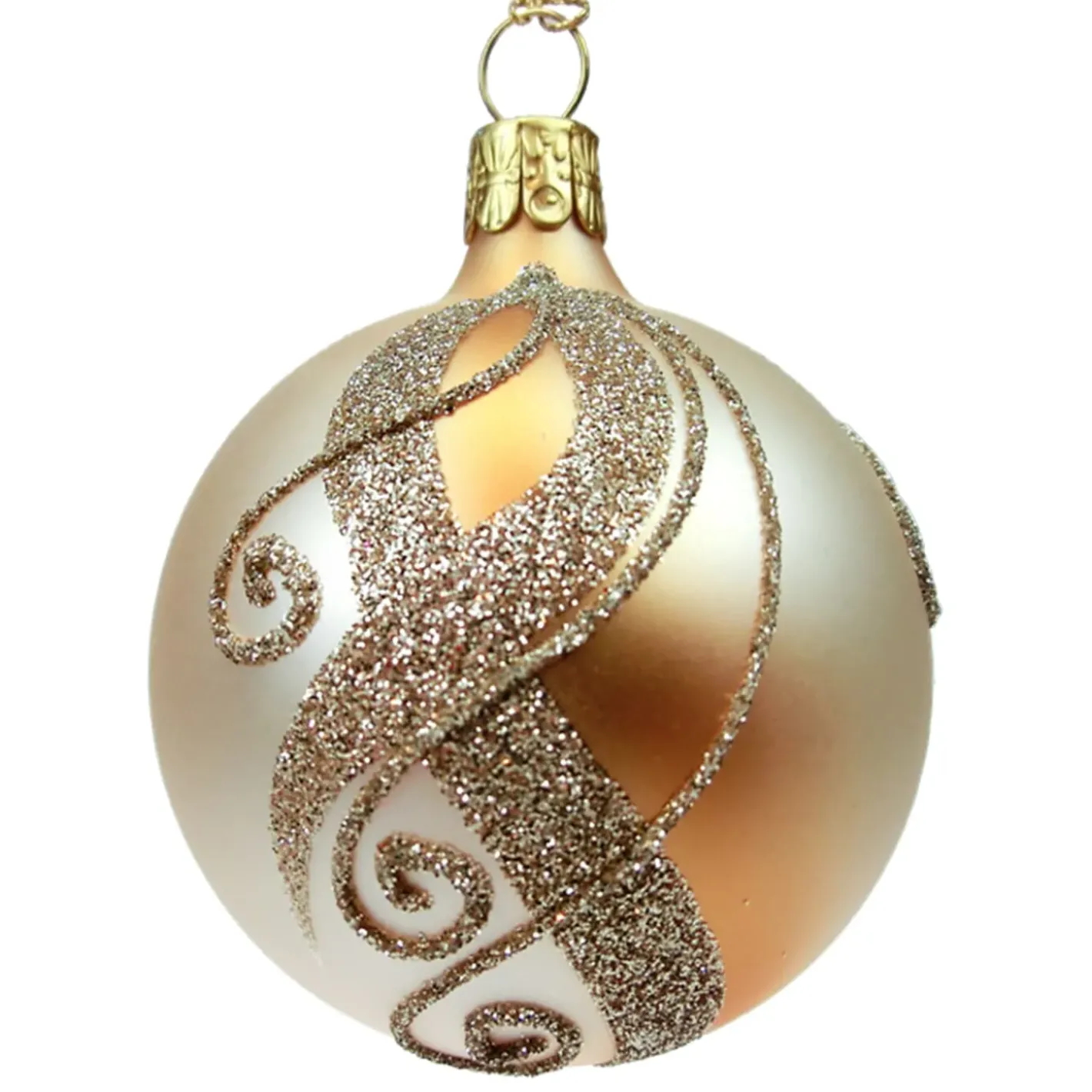 Käthe Wohlfahrt Glaskugel Gold Mit Verzierung, 6 Cm