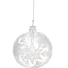 Käthe Wohlfahrt Glaskugel Klar Mit Weisen Flocken, 7 Cm Clearance