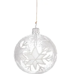 Käthe Wohlfahrt Glaskugel Klar Mit Weisen Flocken, 7 Cm Clearance