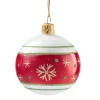Käthe Wohlfahrt Glaskugel Opal Weis Mit Rotem Flockenband, 6 Cm Discount