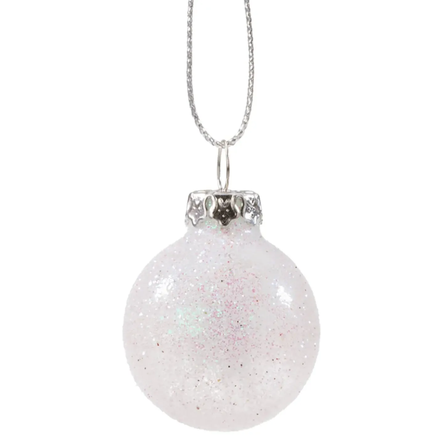Käthe Wohlfahrt Glaskugel Weis Mit Silber Glimmer, 3 Cm Discount
