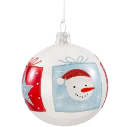 Käthe Wohlfahrt Glaskugel Weis "Winterspas", 7 Cm Best