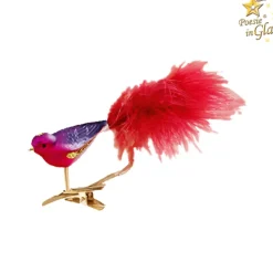 Poesie in Glas Glasvogel Pink-Lila Online
