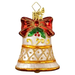 Poesie in Glas Glocke Weis-Gold Best