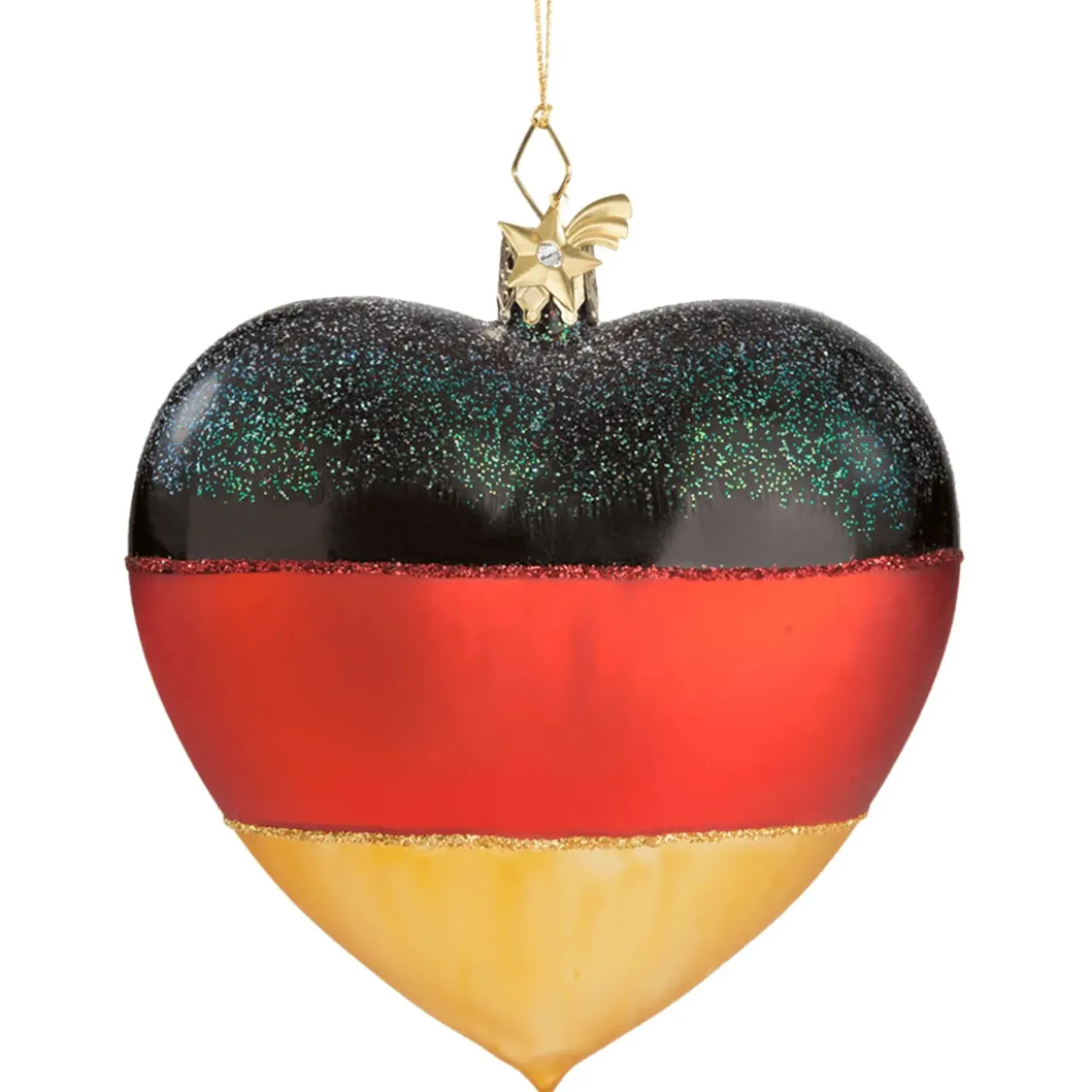 Poesie in Glas Herz Flagge Deutschland Outlet