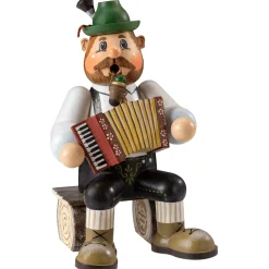 Käthes Original Holzknoddl "Bayerischer Musiker", Rauchermannchen