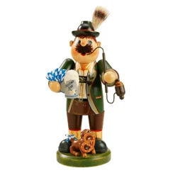 Käthes Original Holzknoddl "Bayer Mit Hund", Rauchermannchen Hot