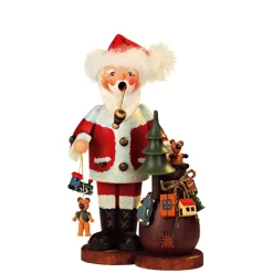 Käthes Original Holzknoddl "Weihnachtsmann Mit Geschenken", Rauchermannchen Sale