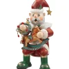 Käthes Original Holzknoddl "Weihnachtsmann Mit Schaukelpferd" New