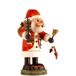 Käthes Original Holzknoddl "Weihnachtsmann Mit Glocke", Rauchermannchen Clearance