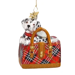 Poesie in Glas Karierte Handtasche Mit Dalmatiner