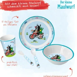Trötsch Verlag Kindergeschirr-Set "Der Kleine Maulwurf" Auf Motorrad Clearance