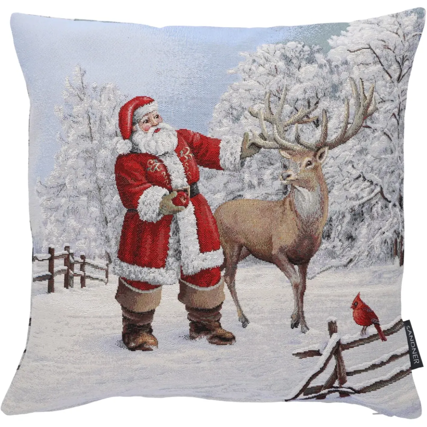 Sandner Kissenhulle "Weihnachtsmann Mit Hirsch" Outlet