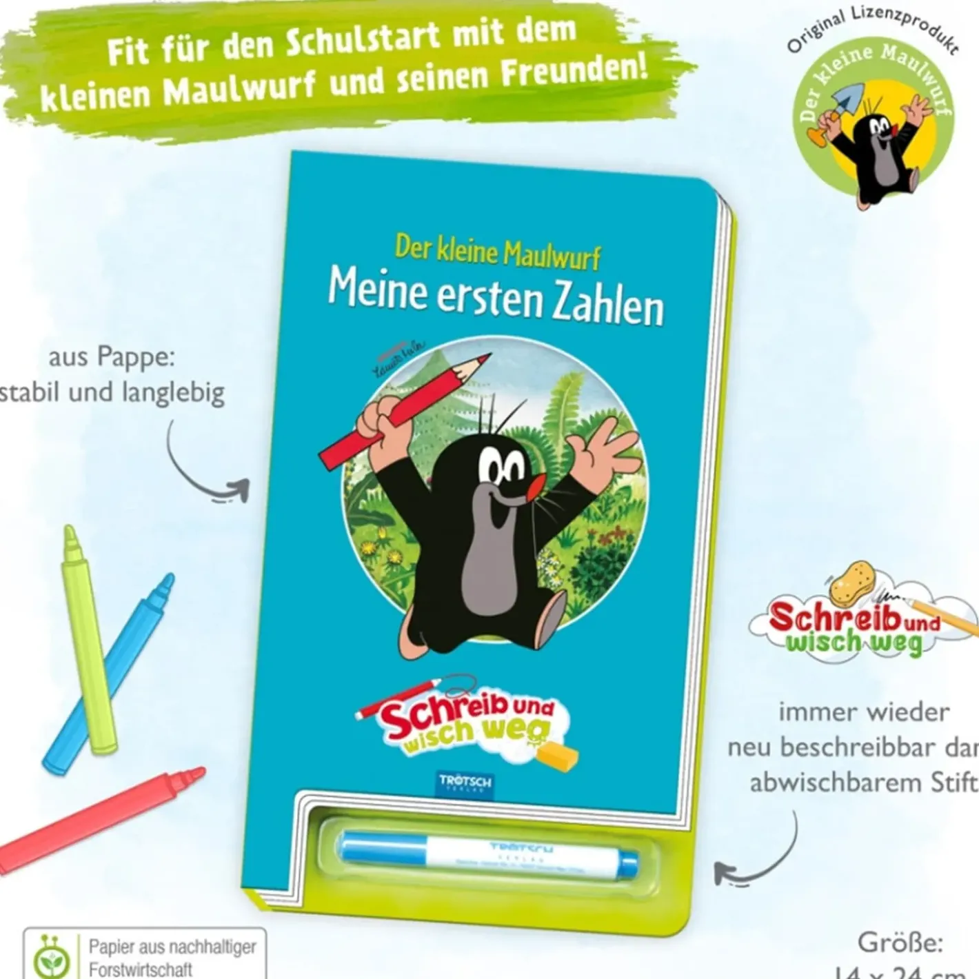 Trötsch Verlag Lernheft "Meine Ersten Zahlen - Der Kleine Maulwurf"