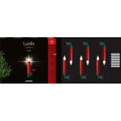 Krinner Lumix Superlight Flame 6 Mini Kerzen Erweiterungsset In Rot Outlet