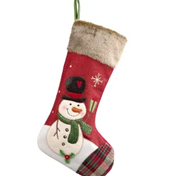 Käthe Wohlfahrt Nikolausstrumpf Mit Schneemann, Rot Outlet