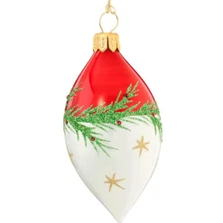 Käthe Wohlfahrt Olive Rot-Weis Mit Zweig Und Sternchen Best