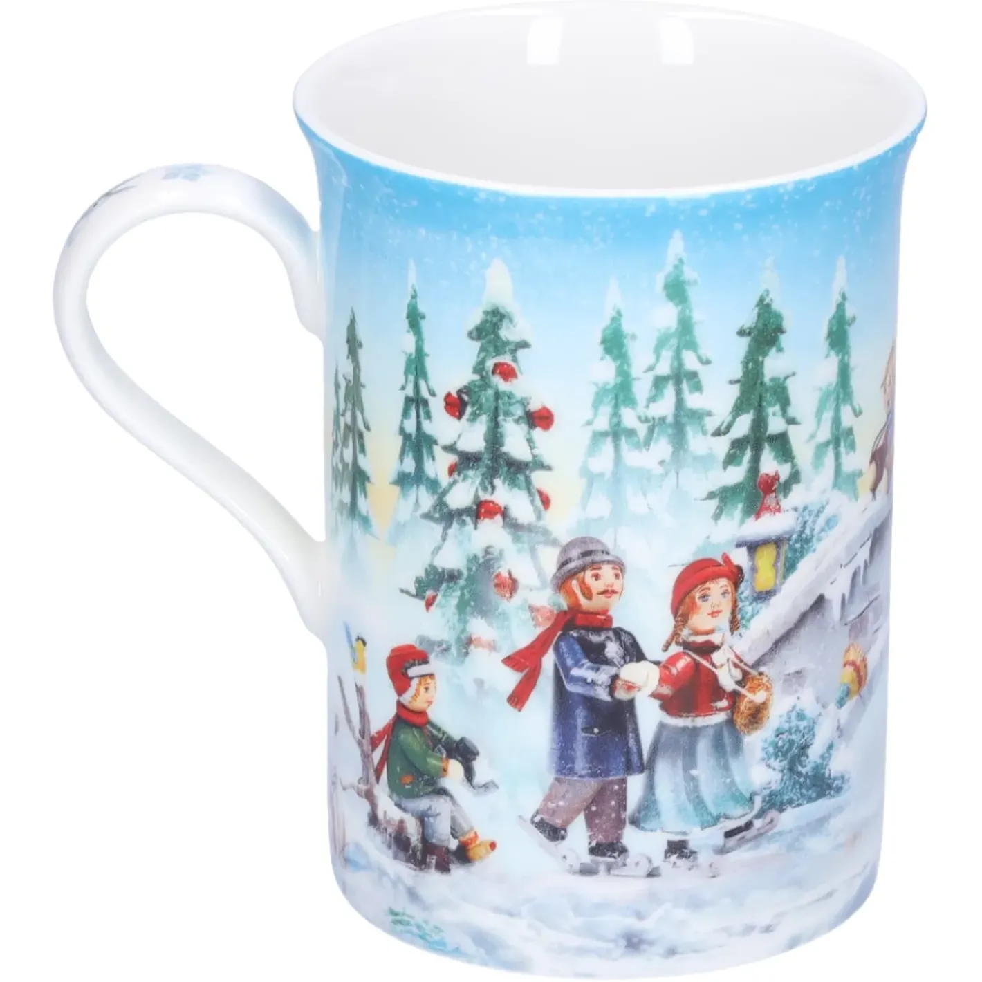 Käthe Wohlfahrt Porzellan-Tasse "Schlittschuhlauf" Discount