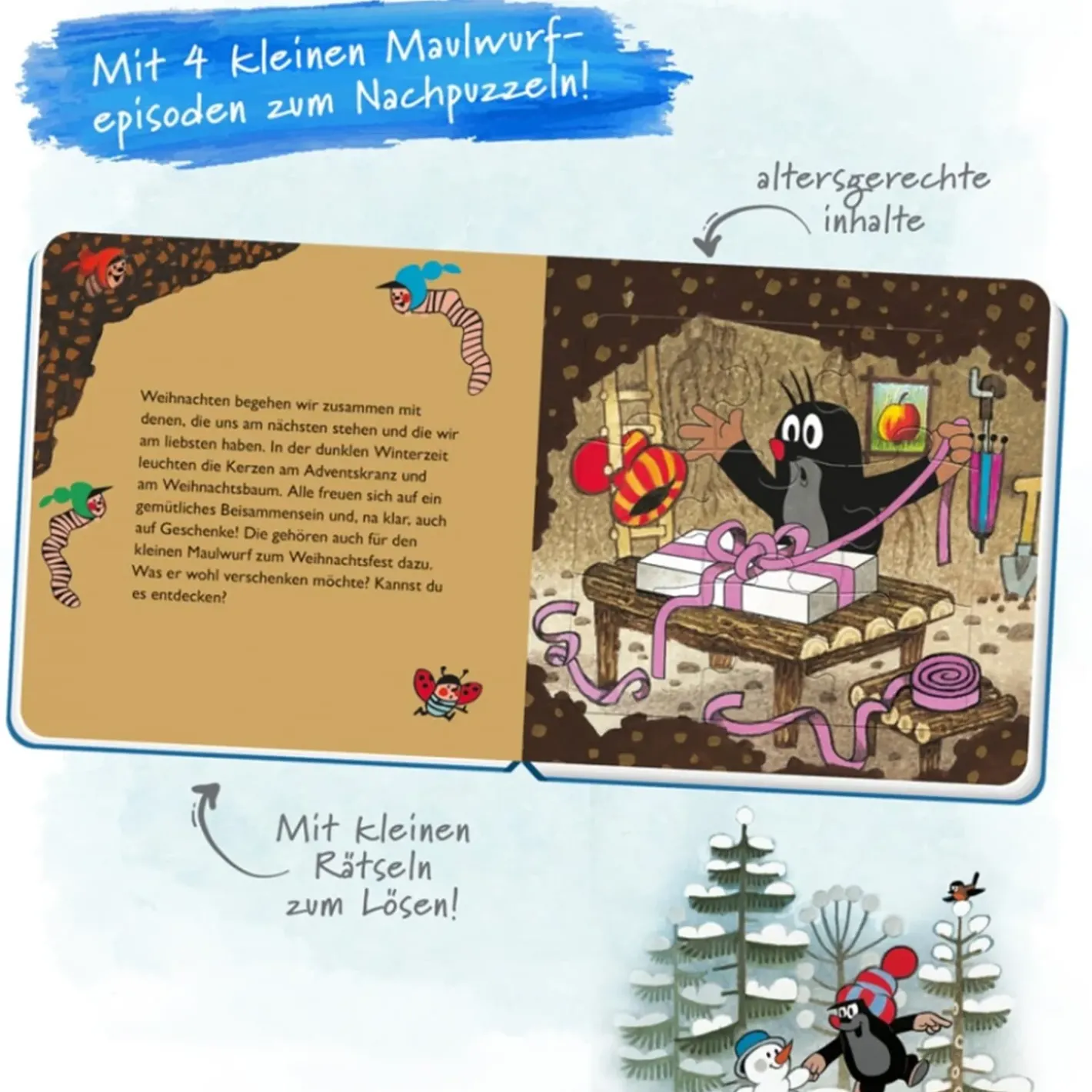 Trötsch Verlag Puzzlebuch Zu Weihnachten "Der Kleine Maulwurf" Online
