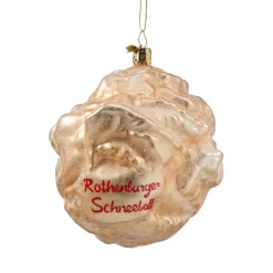 Poesie in Glas Rothenburger Schneeballen Glasbaumbehang Discount