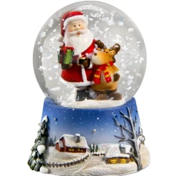 Käthe Wohlfahrt Schneekugel "Santas Rentier" Hot