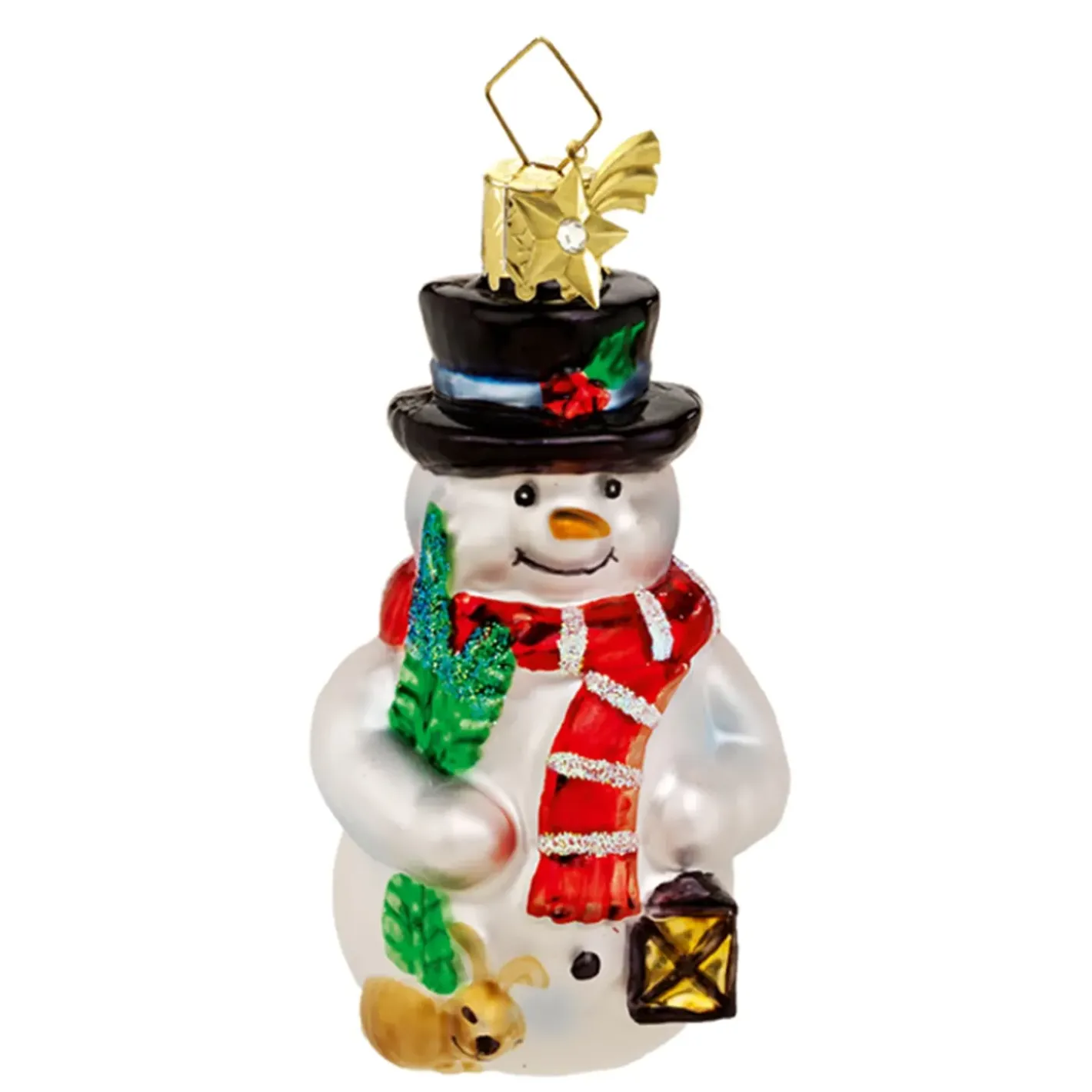 Poesie in Glas Schneemann Mit Laterne New