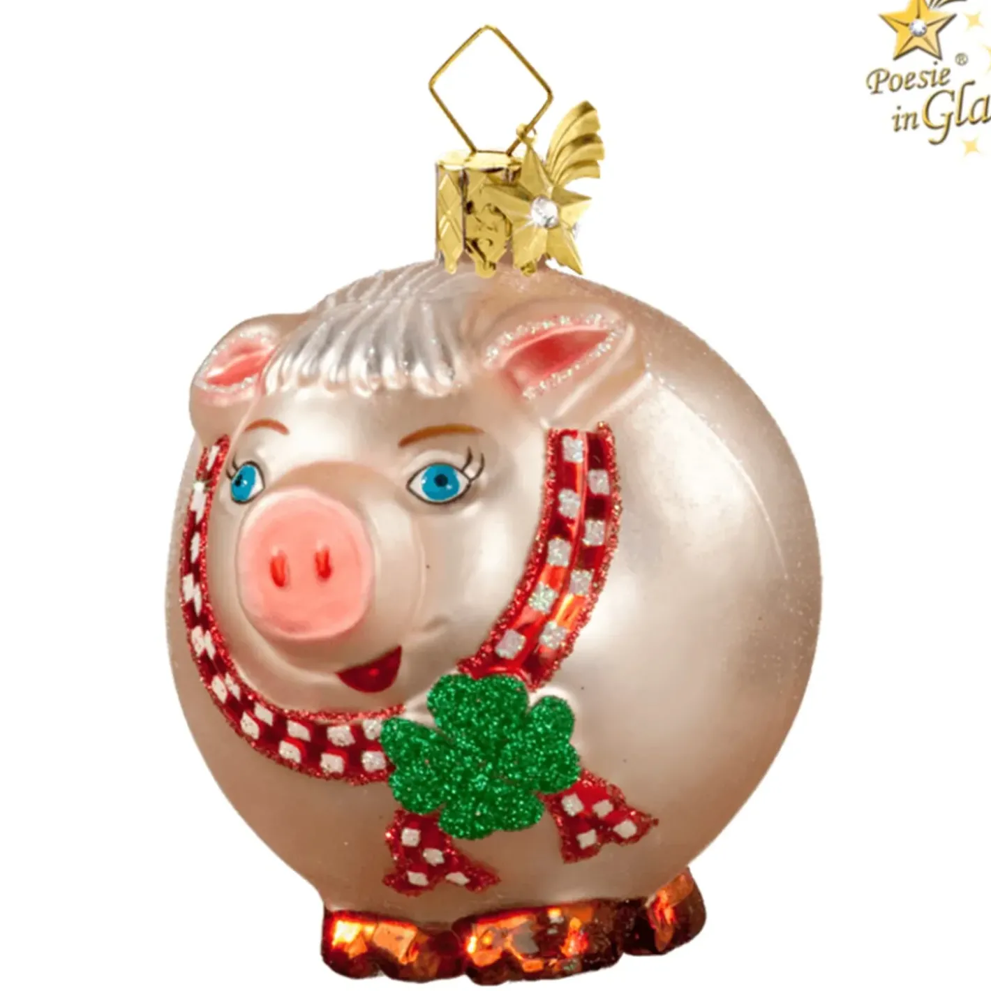 Poesie in Glas Schwein (Rund) Clearance