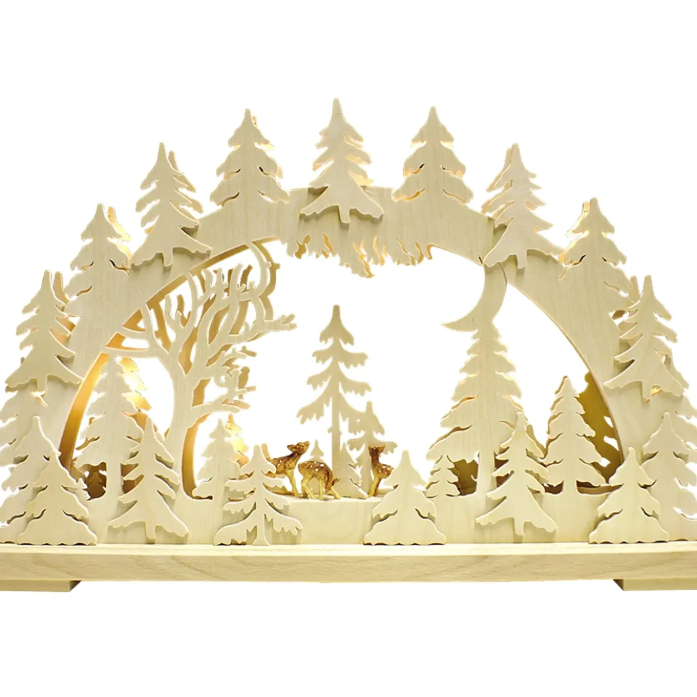 RATAGS Holzdesign Schwibbögen "Rehe In Der Abenddammerung", 230V Mit Usb A-Anschluss Online