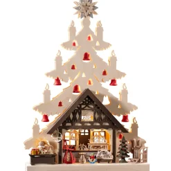 RATAGS Holzdesign Schwibbögen "Tanne Mit Geschenkeladen", 115V Mit Usb A-Anschluss Best